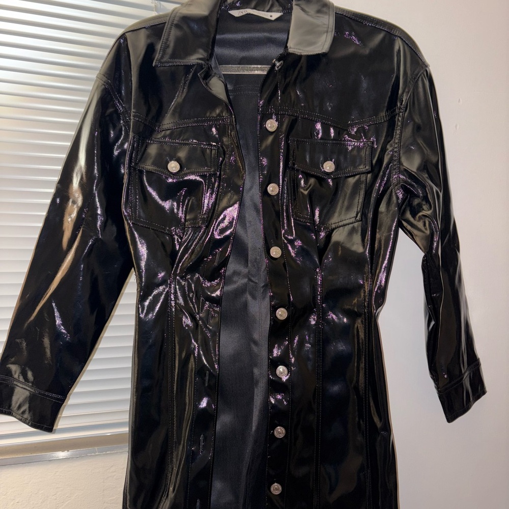 Black Shiny Women's Jacket